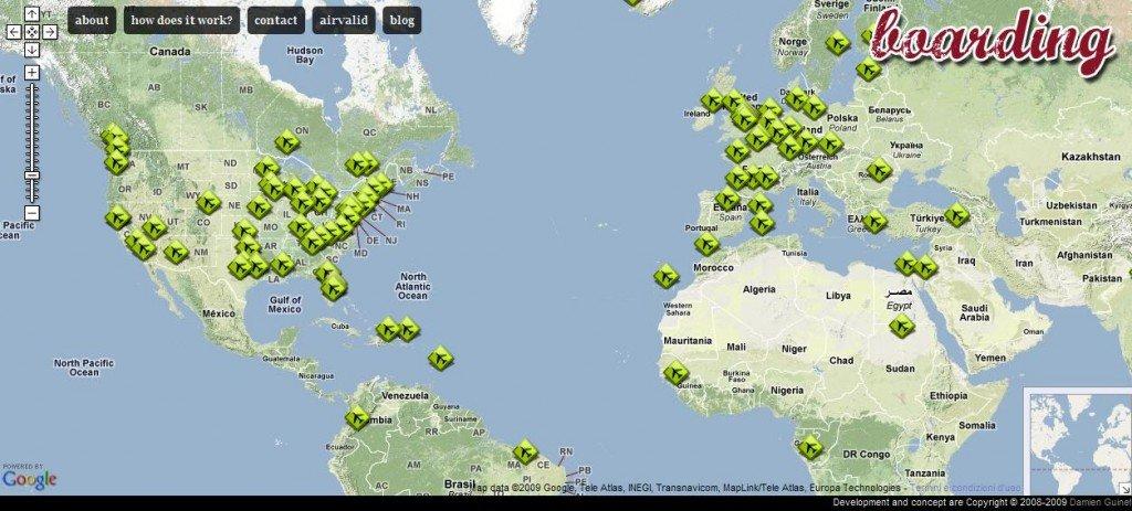 Boarding.fr - il tool di Twitter per non sentirsi soli in aeroporto mappa