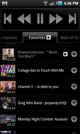 youtube android control