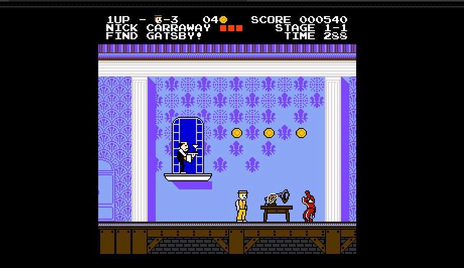 Il Grande Gatsby, dal film un gioco stile Nintendo
