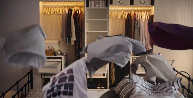 Nel mondo stra-ordinario di IKEA anche le t-shirt volano [VIDEO]