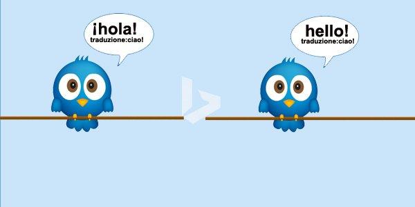 Twitter Bing traduzione