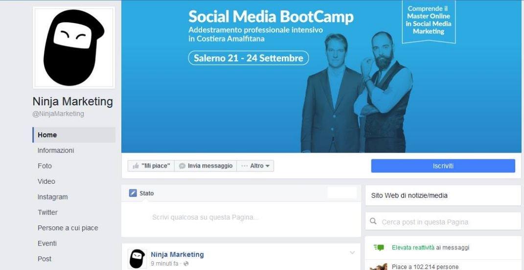 ninja marketing pagina facebook