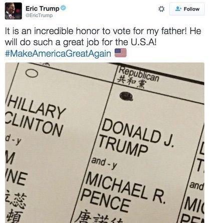 #NinjaUSA2016: l'election day sui social network