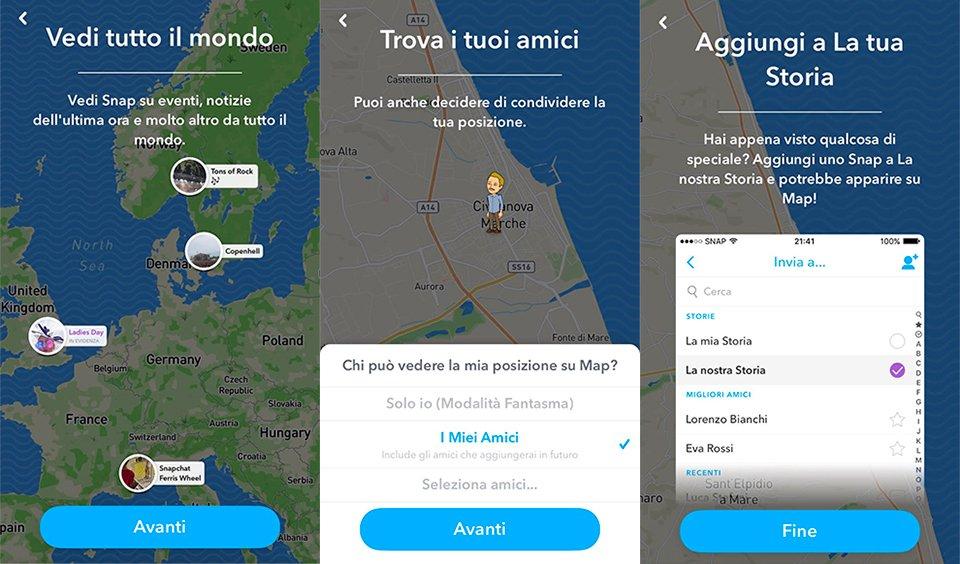 Snap Map su Snapchat