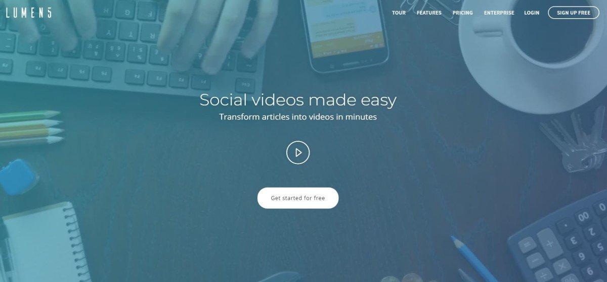 lumen5 startup mosaicoon video