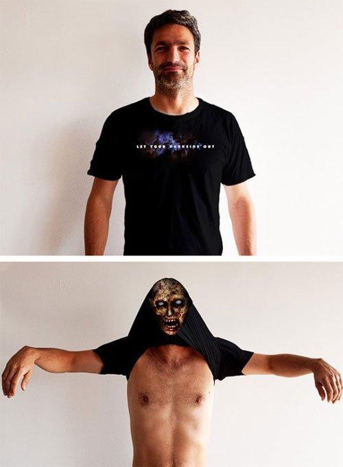T-shirt pubblicitaria double-face