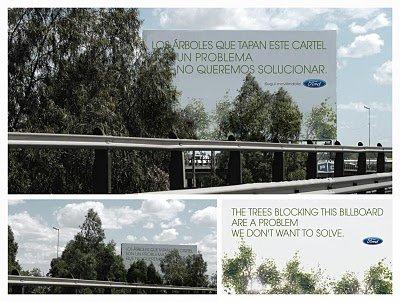 Green advertising per il billboard di Ford