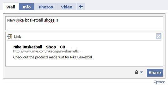 Sharing di un contenuto Nike basketball shoes