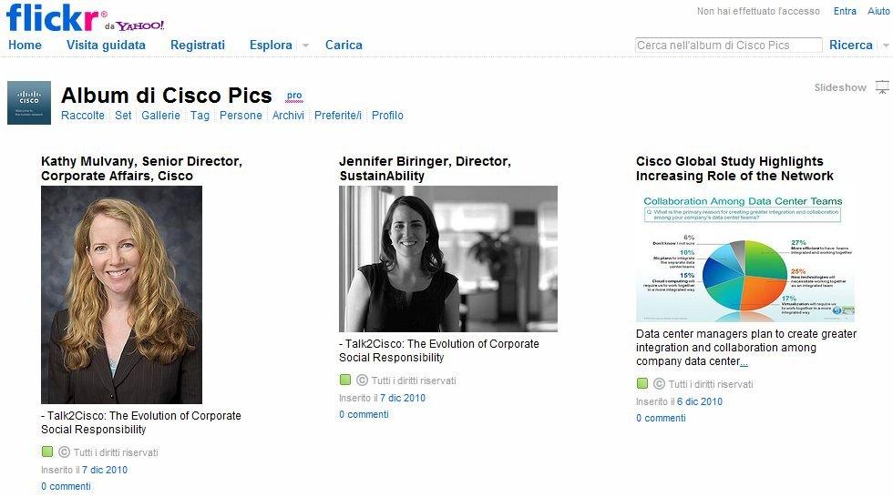 Photostream di Cisco su Flickr