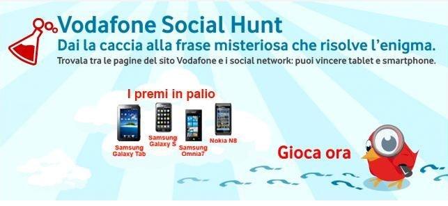 Vodafone Social Hunt Homepage