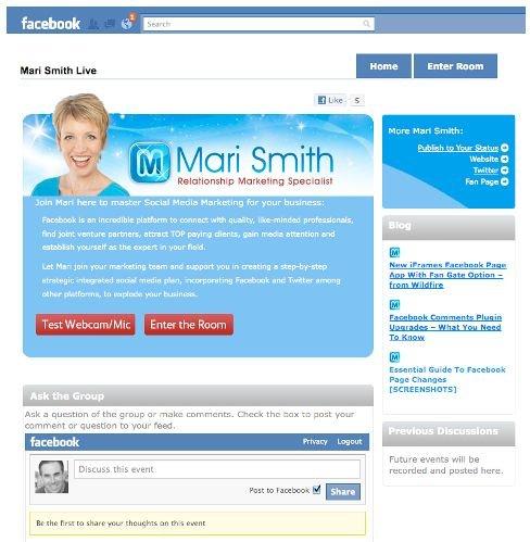 La pagina 'interattiva' di Mari Smith
