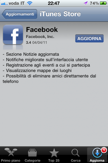 Le novità di Facebook 3.4 iPhone: check-in agli eventi e altro ancora