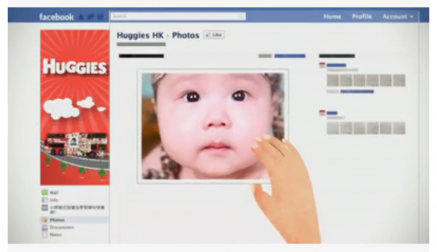 Huggies: una campagna che parte da Facebook e arriva nelle strade