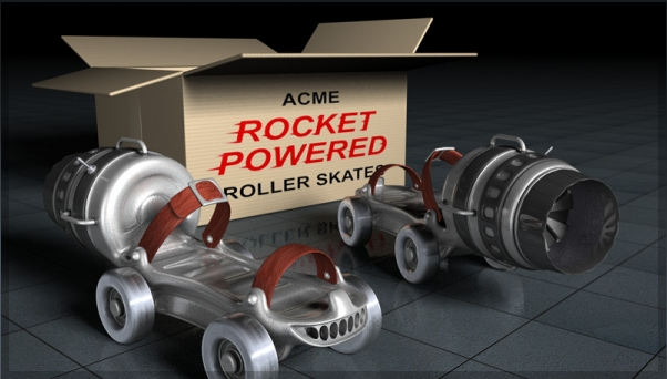 Rocket Powered Roller Skate