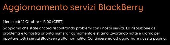 Aggiornamento BlackBerry