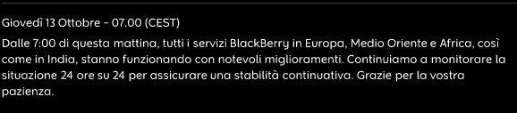 BlackBerry Aggiornamento