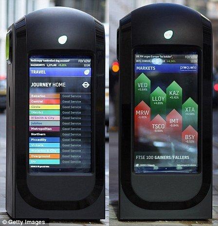 In arrivo nelle strade di Londra i bidoni intelligenti con doppio LCD