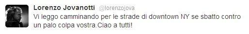 Jovanotti su Twitter