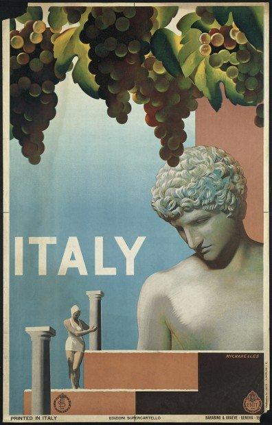 Vecchie locandine che invitano a viaggiare