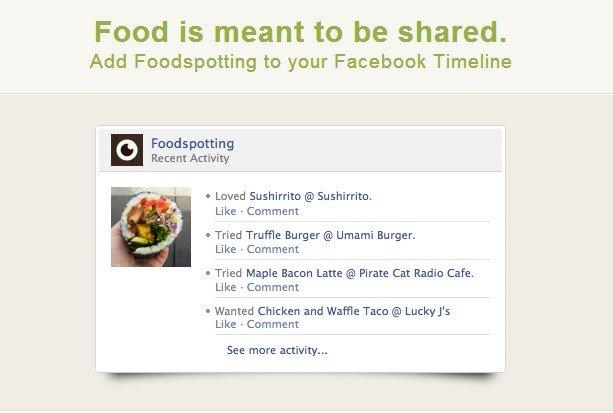 Le 8 migliori App per le nuove Timeline di Facebook: Foodspotting