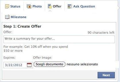 Facebook Offers: ecco le prime esperienze italiane