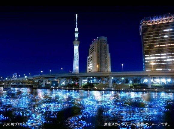 100.000 luci galleggianti a energia solare per il Tokyo Hotaru 2012