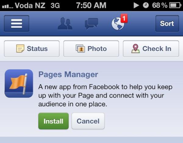 Facebook App: Page Manager