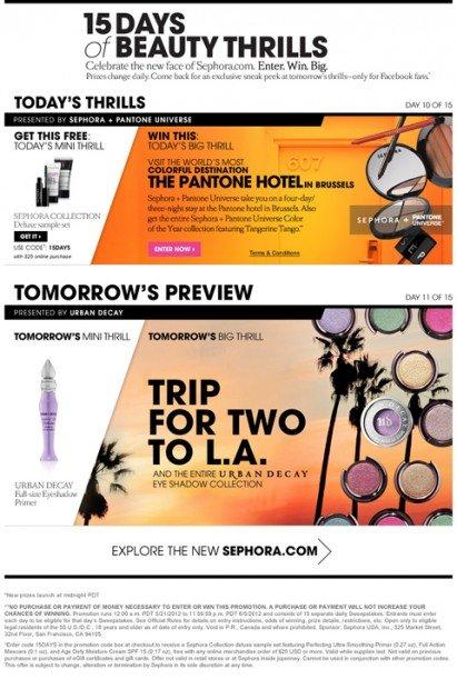 Sephora e la campagna facebook