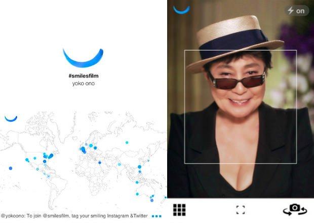 Smiles Film: sorridi, grazie a Twitter e Instagram sei nell'ultima opera di Yoko Ono!