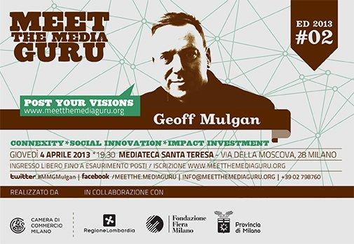 Meet The Media Guru il 4 Aprile ospita Geoff Mulgan [EVENTO]