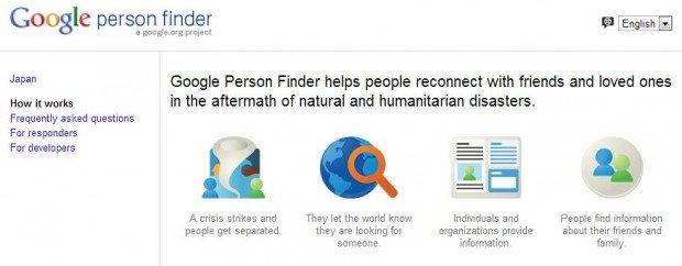 Person Finder: il gigante Google si fa altruista