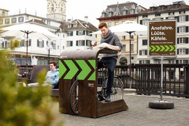 Coffee drive-in per ciclisti: un break senza scendere dal sellino