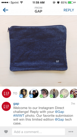 Instagram Direct Gap