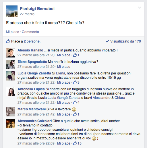 post facebook corso fashion marketing