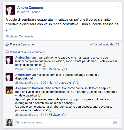 post facebook corso fashion marketing