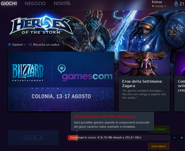 Impressioni e giudizi sull'Alfa del videogioco "HEROES OF THE STORM", testata ufficialmente per Nvidia