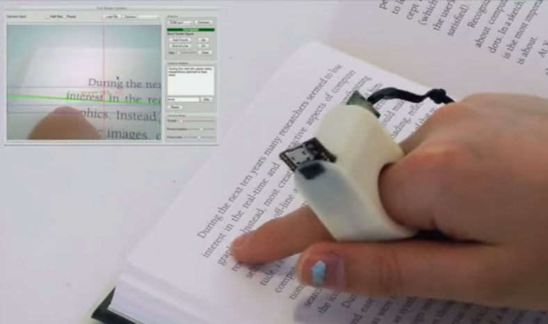 Un anello "3D printed" per la lettura agli ipovedenti: ecco FingerReader