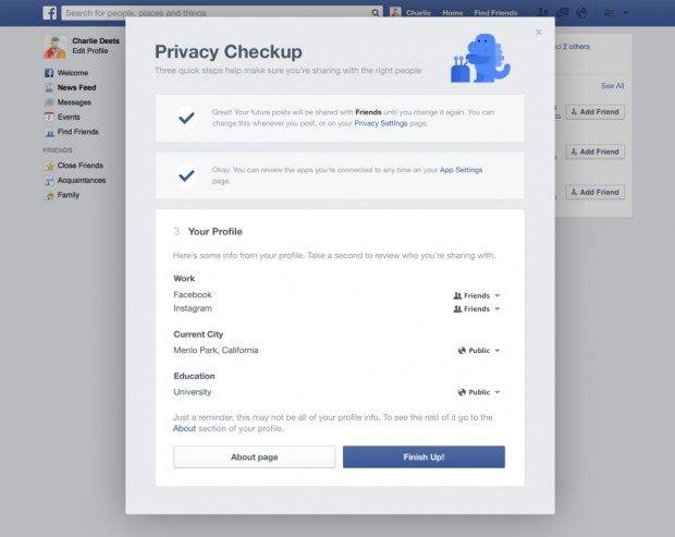 Facebook Privacy Checkup step 3