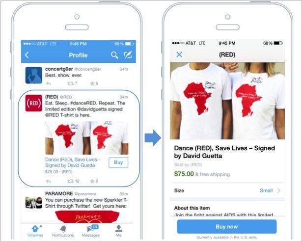 twitter ecommerce da smartphone