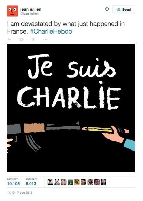 Charlie Hebdo vignetta di Jean Jullien