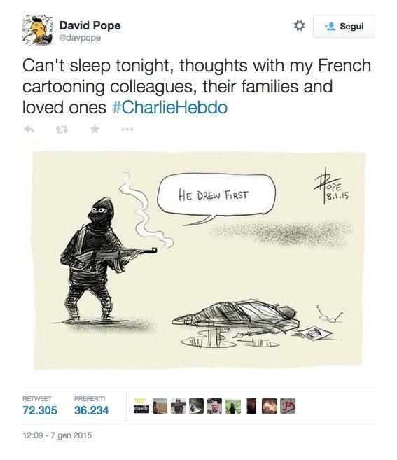 Charlie Hebdo vignetta di David Pope