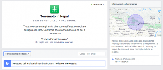 Facebook Safety Check attivato per il terremoto in Nepal