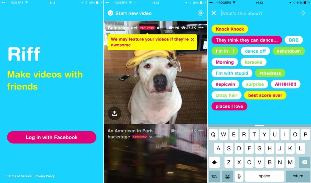 Riff: da Facebook l'app per creare video virali con gli amici