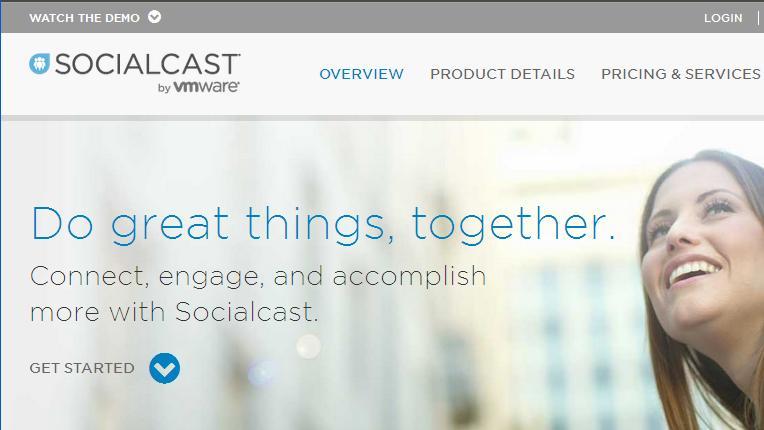 socialcast schermata sito