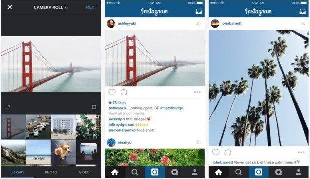 Instagram: il formato rettangolare