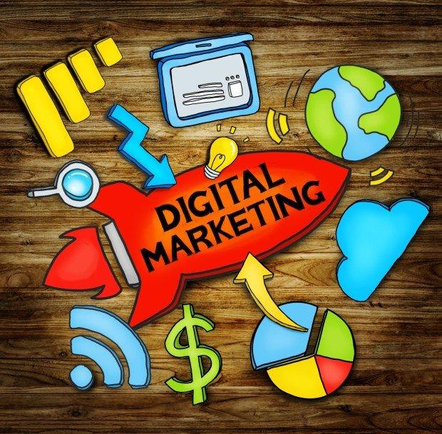 Digital Marketing Network Strategy Planning Concept