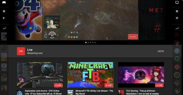 youtube gaming homepage