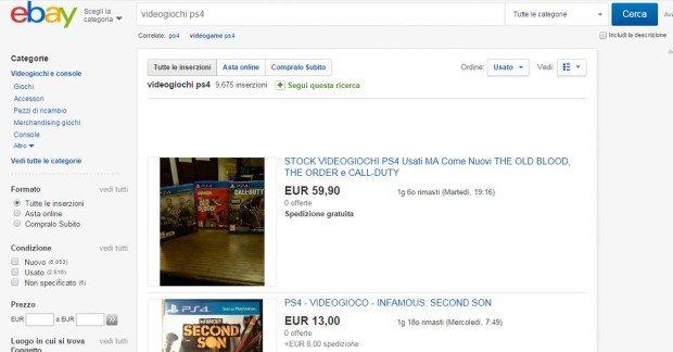 giochi usati ebay