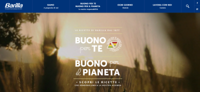 Barilla: il nuovo sito web corporate per la nuova era della sostenibilità 2.0