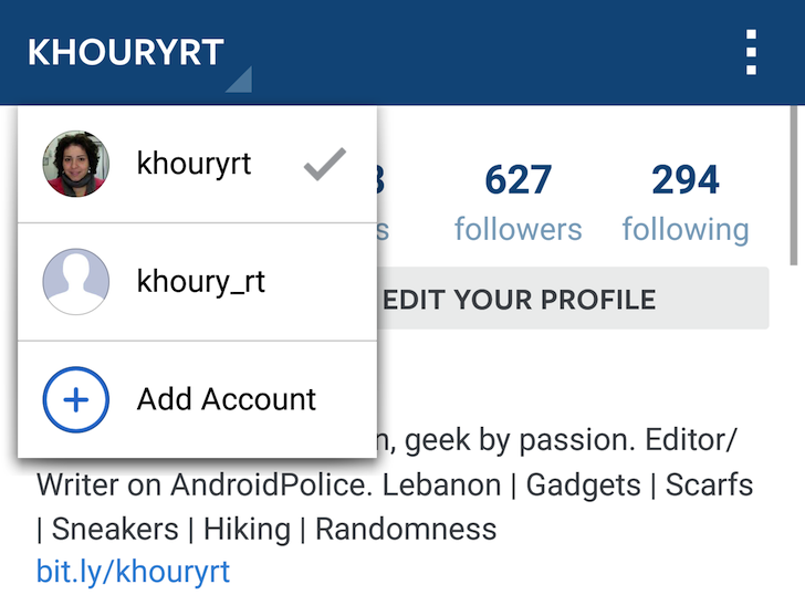 Instagram multiaccount